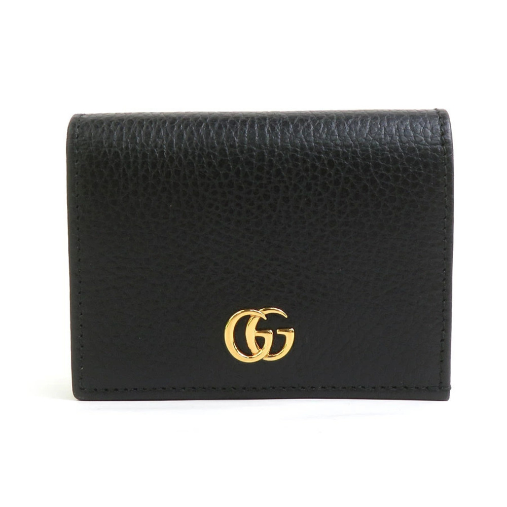 Gucci Bifold Wallet GG Marmont Leather Black